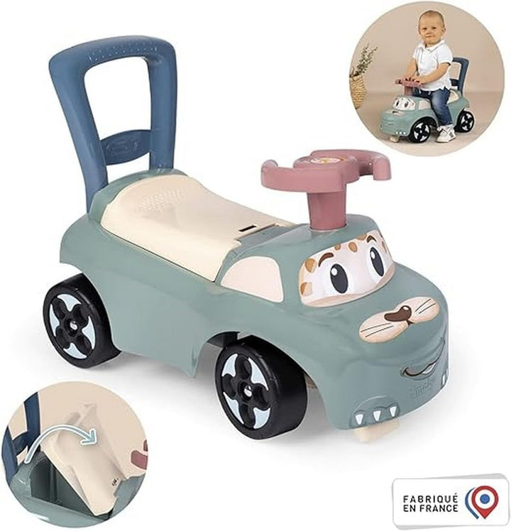 Smoby - Little Smoby Mein erstes Auto Rutscherfahrzeug - Kinderfahrzeug mit Staufach und Kippschutz,