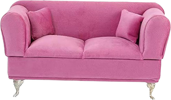 CUCUFA Schmuckkastenfach Öffnungsbezogener Sofa-Form 1/6 Möbel mit Spiegel Samt staubdes Puppencouch