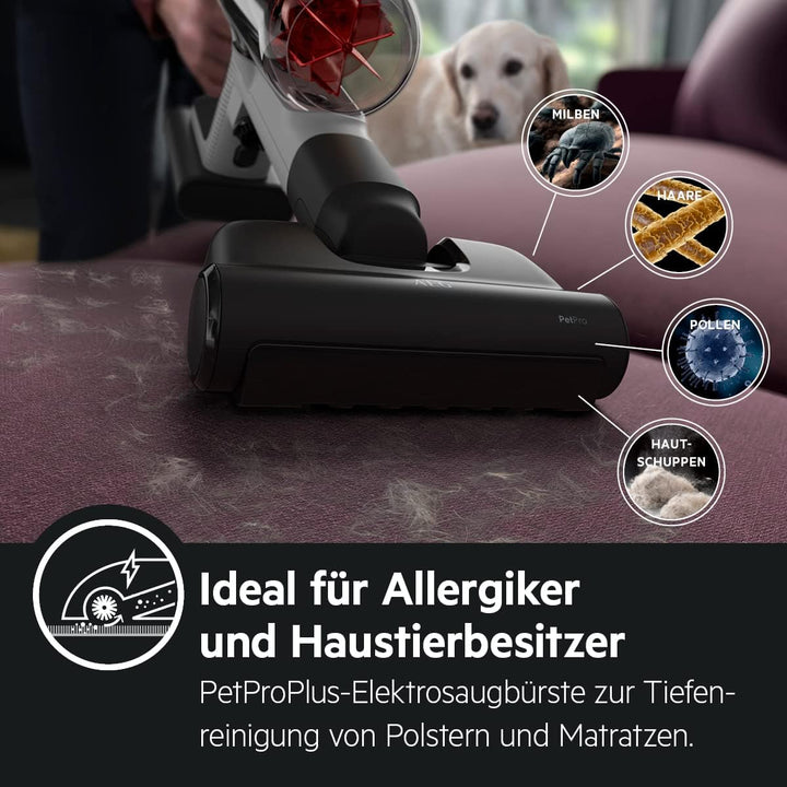 AEG Animal 8000 Akku-Staubsauger + AZE150 Ersatz-Akku/Automatik / 5-stufige Filtration/Digitale Anze