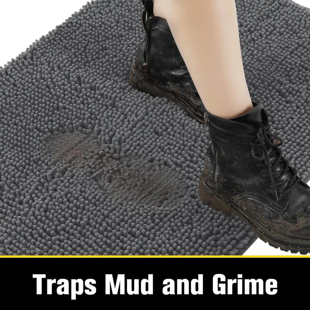 Saugfähige Chenille Fussmatte für den, rutschfeste Badematte, schlammiger Hund, waschbare Matte, sch