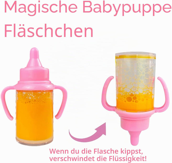 BNUZEIYI Babyzubehör – Fütterungs- und Pflegeset mit Flaschen, Windel, Wickelunterlage, Kleidung für