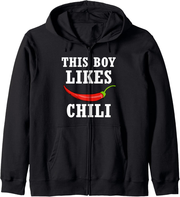 Junge mag Chili Mexikanisch Würziges Essen Essen Kapuzenjacke