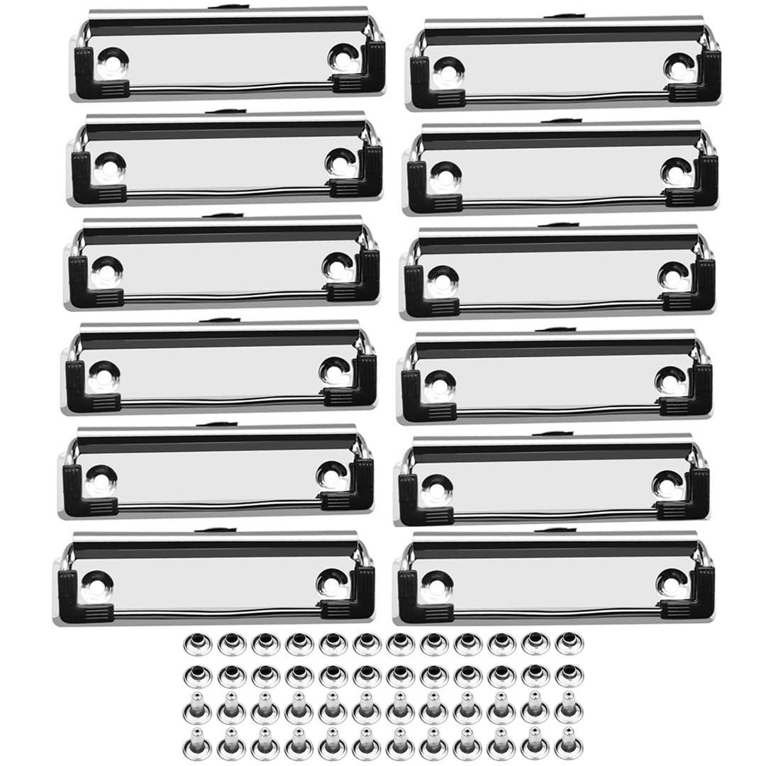 12 Stück Montierbare Clips, Clip für Klemmbrett, Zwischenablage Klemmen, Halterung Klemmbrett Klemme