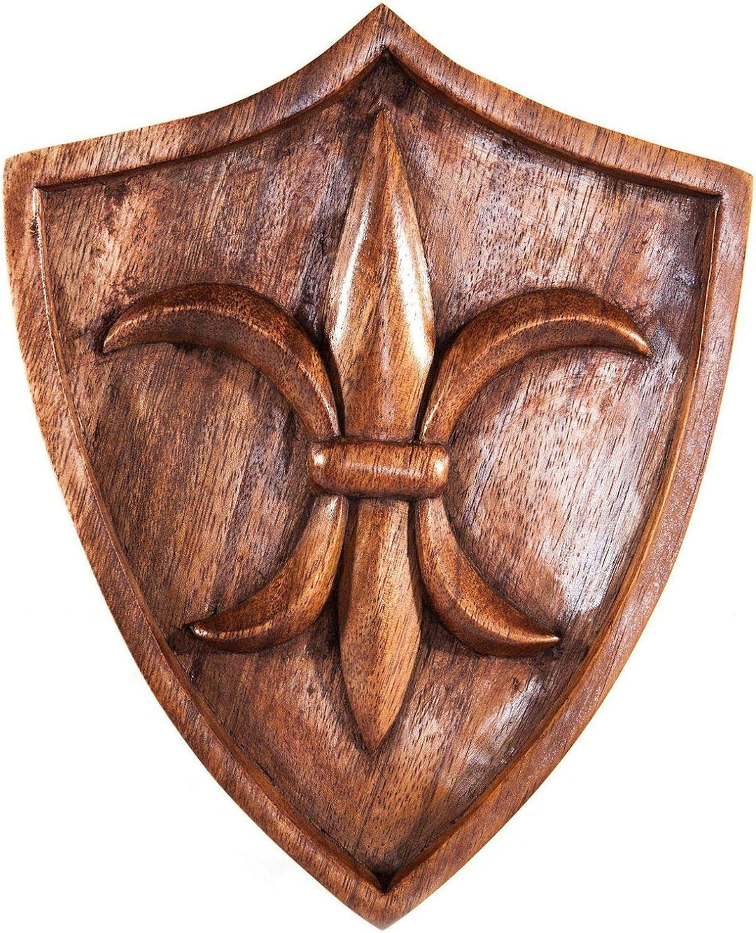 Windalf Majestätisches Wandbild Fleur DE LIS 22 cm Handarbeit aus Holz