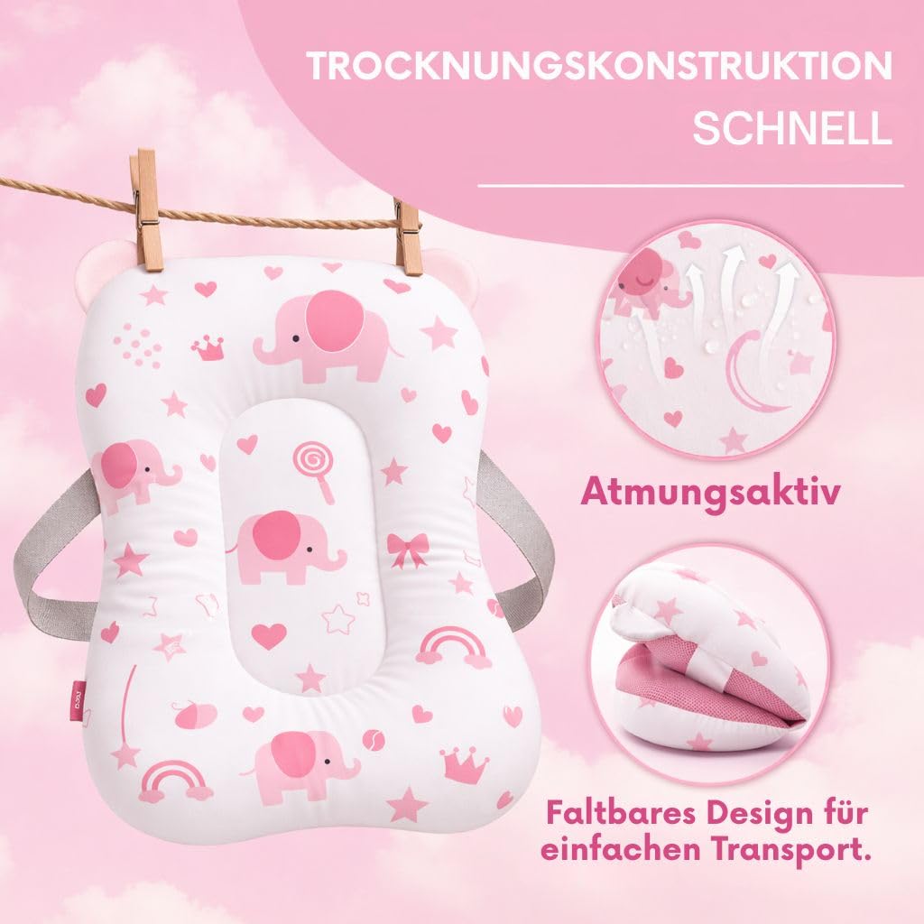 Baby Badewanneneinsatz – Baby Badewannenkissen für Badewanne - Babywanne Einsatz &amp; Badewannensitz ab
