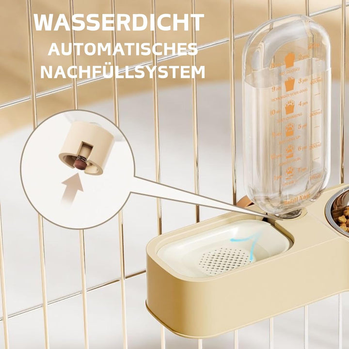 Automatischer Futter Wasserspender für Haustiere, Automatischer Futternapf zum Aufhängen für Käfige
