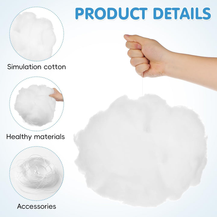 NUOBESTY Künstliche Wolke dekorative hängende Wolke Ornament DIY 3D Baumwolle Requisiten für Hochzei