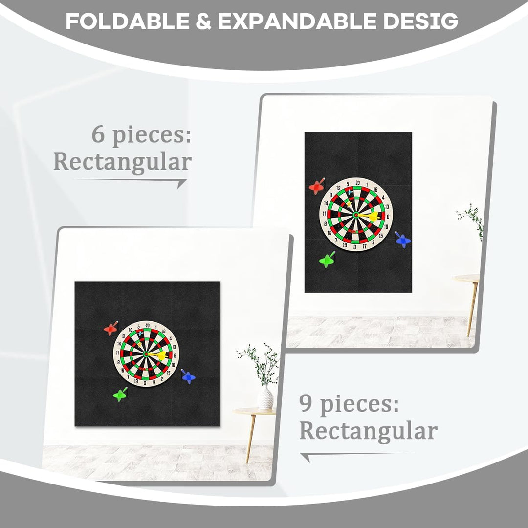 Dartboard Wandschutz 9 Stück Filz Dartscheibe Wandschutz Selbstklebend 30x30cm Gespleisste Dart Back