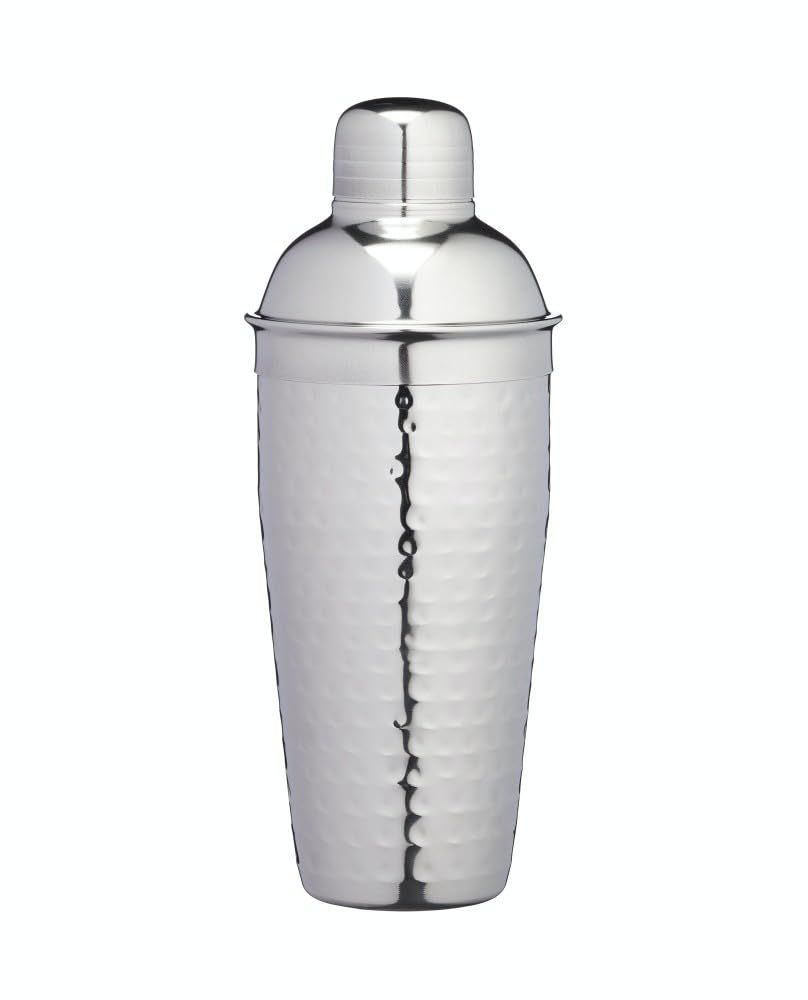 BarCraft, Luxuriöser Cocktail-Shaker in Deluxe-Silber für die Zubereitung von Cocktail-Mixgetränken,