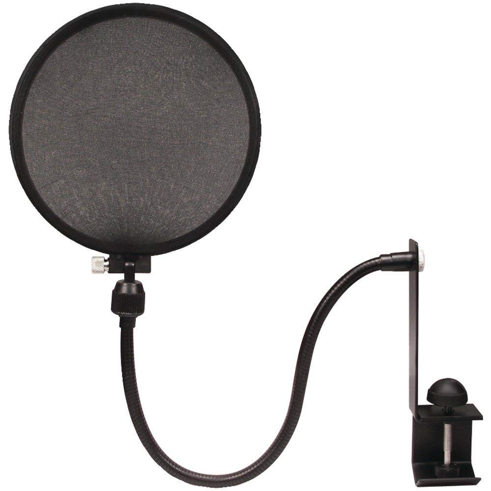 Nady MPF-6 6-Inch Clamp On Microphone Pop Filter with Flexible Gooseneck and Metal Stabilizing Arm P