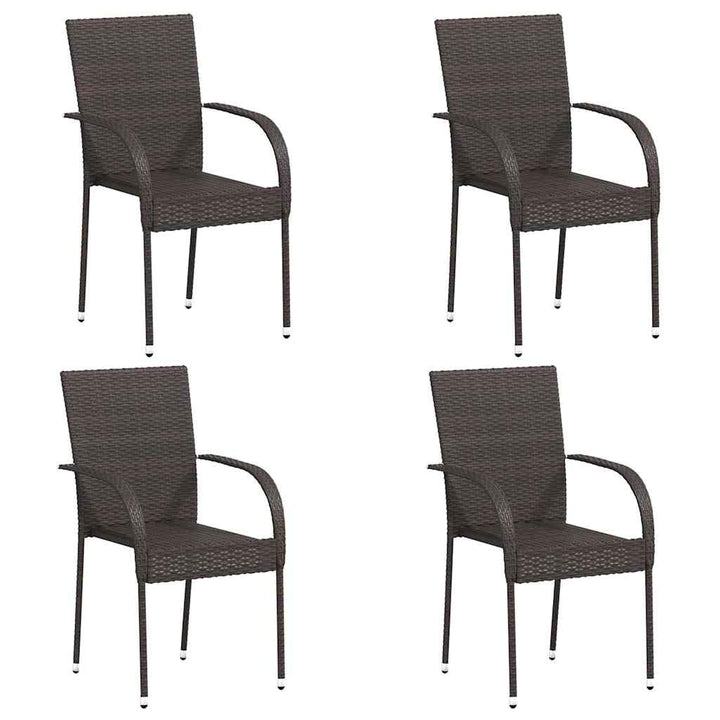 vidaXL 4X Gartenstuhl Stapelbar Gartensessel Stapelstuhl Essstuhl Stapelsessel Stuhl Sessel Stühle G