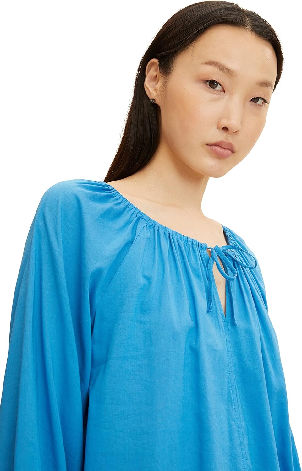 TOM TAILOR Damen Tunica Bluse, 30095 - Sublime Teal Blue