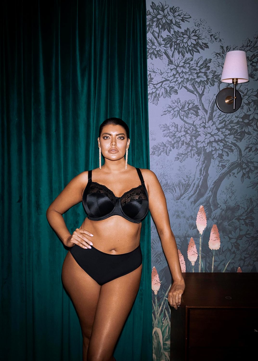 ELOMI Damen Cate Full Coverage Underwire Bra Vollschalen BH, Undurchsichtige 32JJ Schwarz, 32JJ Schw