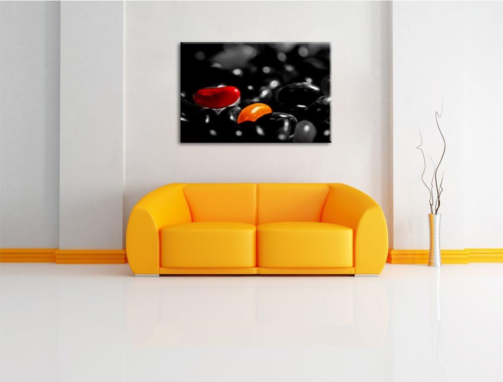Dark leckere kleine Süssigkeiten schwarz/weiss Deluxe Format: 100x70 cm auf Leinwand, XXL riesige Bi