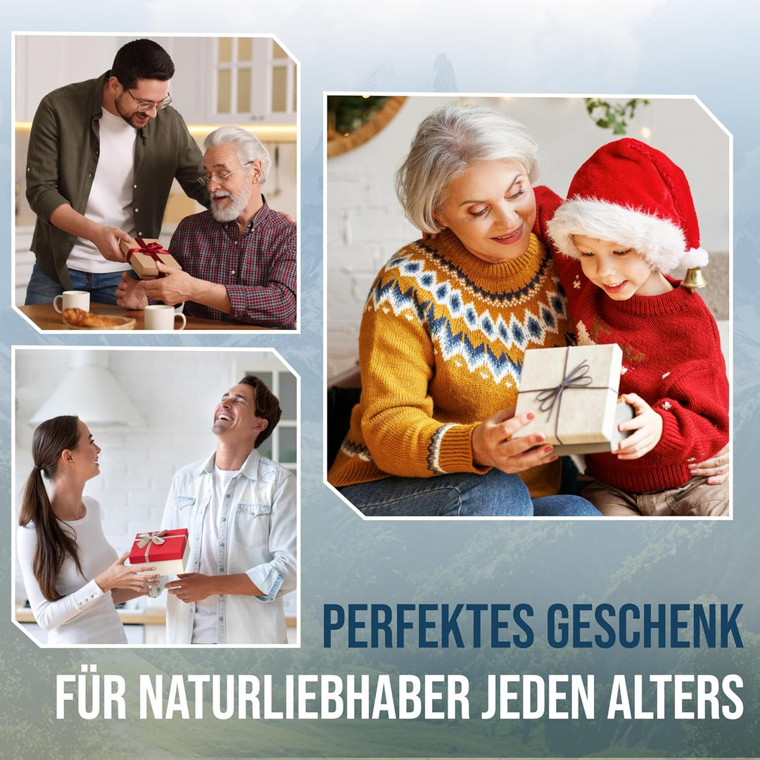 ZIRBITZ® HD Fernglas - Kleines und kompaktes Fernglas im Taschenformat für Wandern, Vogelbeobachtung