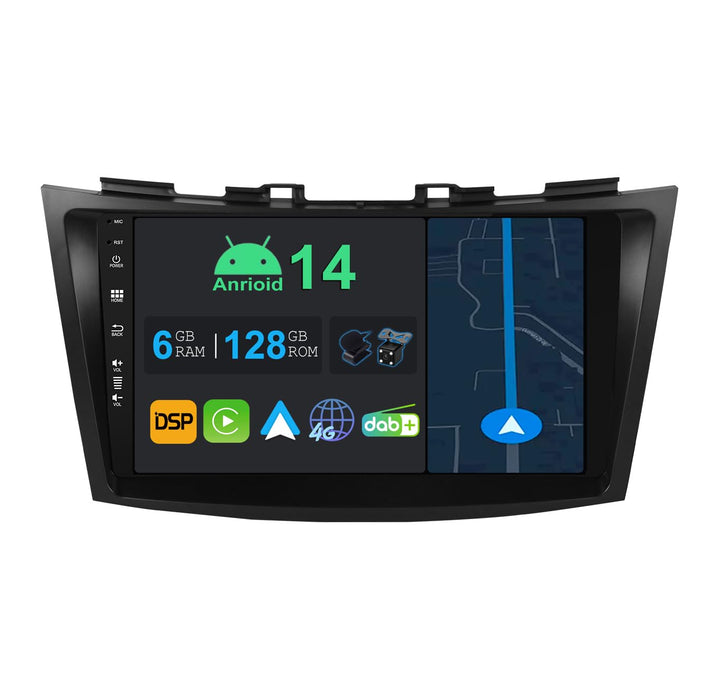 9 Zoll Android 14 Autoradio mit Navi Für Suzuki Swift/Ertiga 2008-2017 | Octa Core | 6GB 128GB | Ein