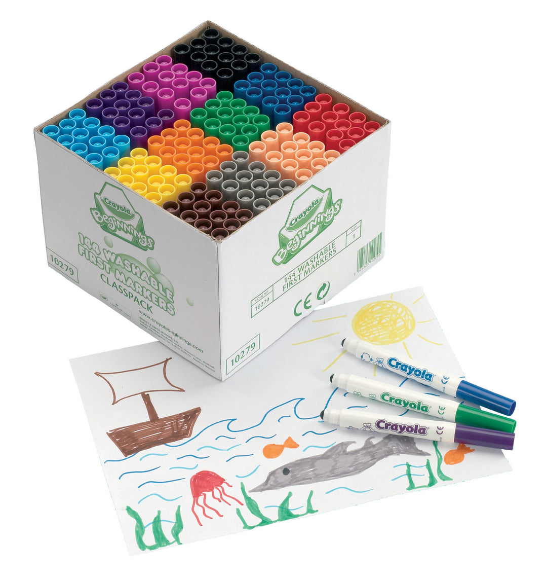 CRAYOLA 10279.0030 – Schulkinder – Classpack mit 144 Filzstiften.