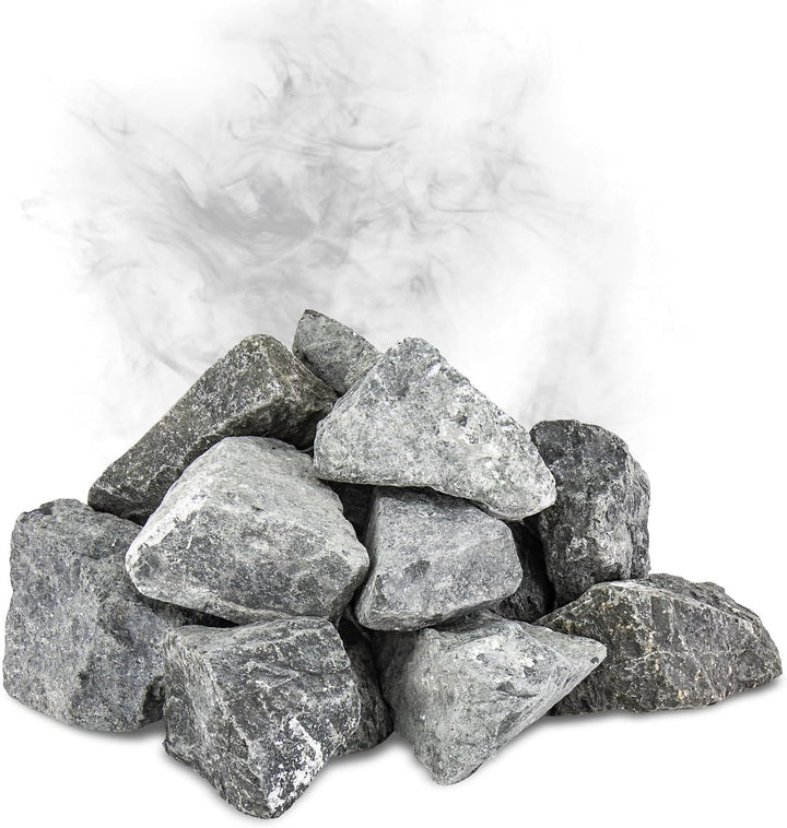 Diabas Saunasteine, 20 kg, 50-110 mm, vorgewaschene Aufgusssteine für Saunaofen, handverlesen, schad