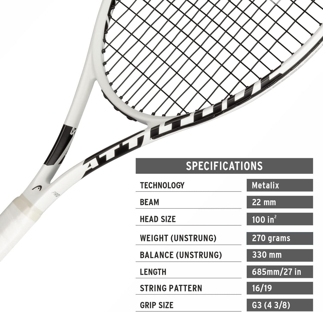Head MX Attitude Pro Tennisschläger, Schwarz 3 Grip schwarz / rot, 3 Grip schwarz / rot
