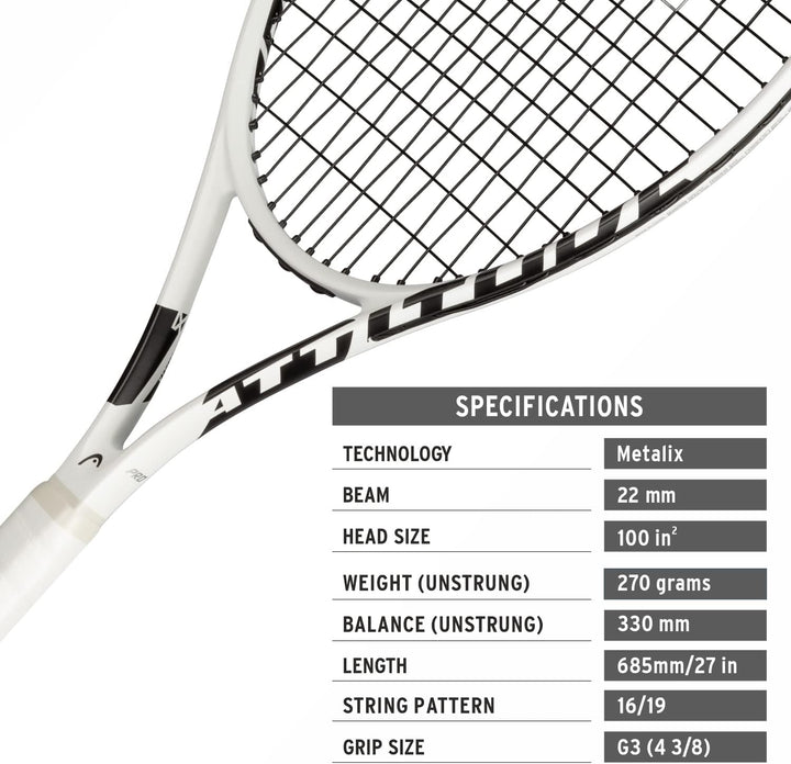 Head MX Attitude Pro Tennisschläger, Schwarz 3 Grip schwarz / rot, 3 Grip schwarz / rot