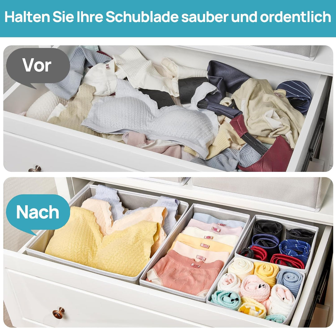 Vtopmart 12 Pack Kleiderschrank Organizer, Faltbare Schrank Organizer Kleiderschrank, Aufbewahrungsb