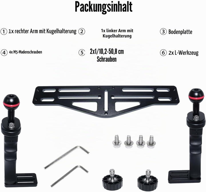 Nitescuba NS10 Unterwasserkameraablage ausziehbarer Griff Griffe Halterung für gopro,pt059,rx100 uw