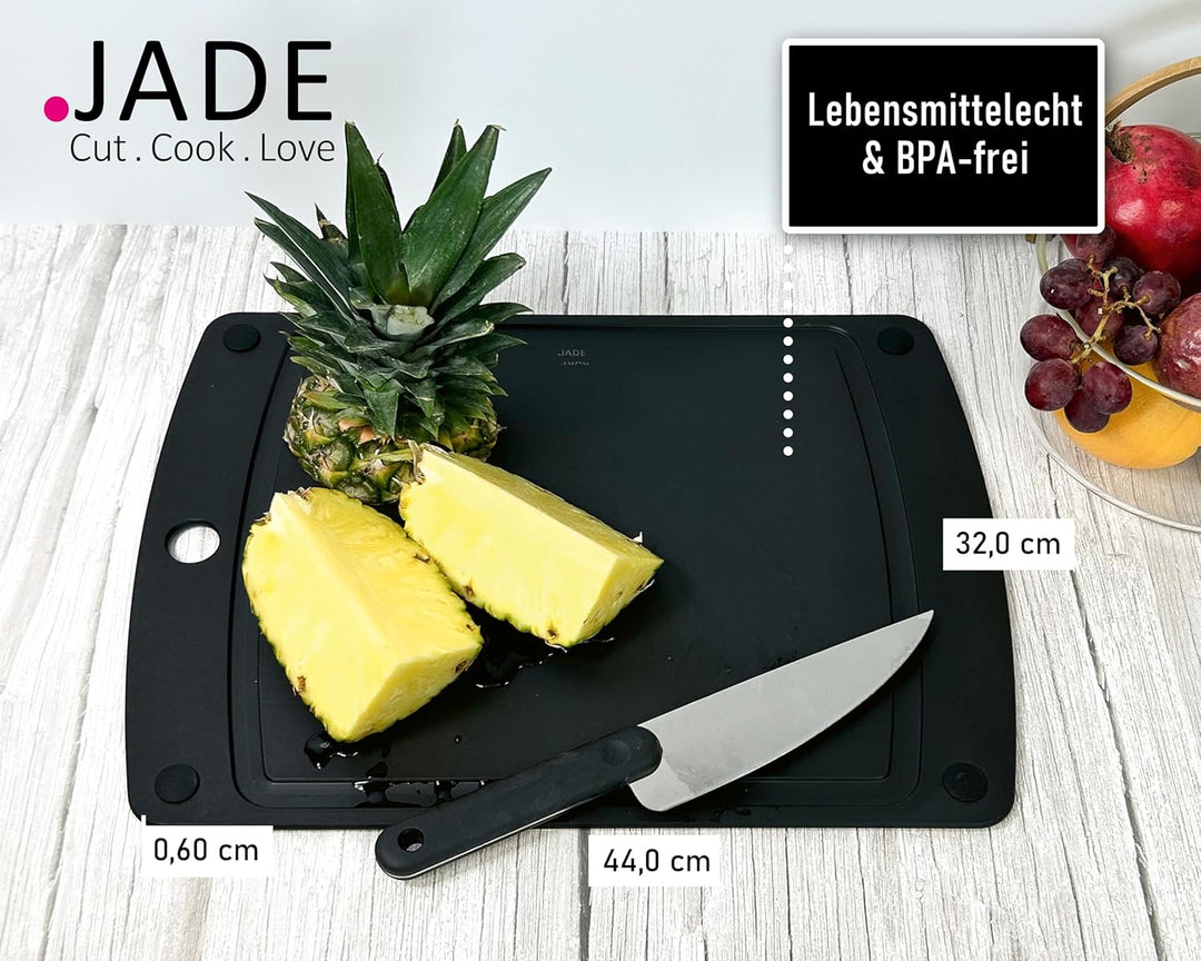 JADE Schneidebrett Gourmet Gripper, Zellulose-Laminat, mit Saftrille & Antirutschfüssen, beidseitig