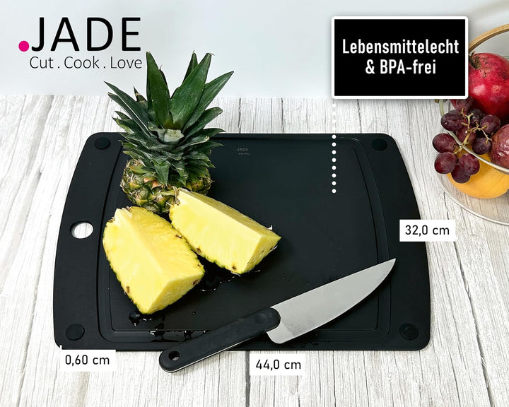 JADE Schneidebrett Gourmet Gripper, Zellulose-Laminat, mit Saftrille & Antirutschfüssen, beidseitig