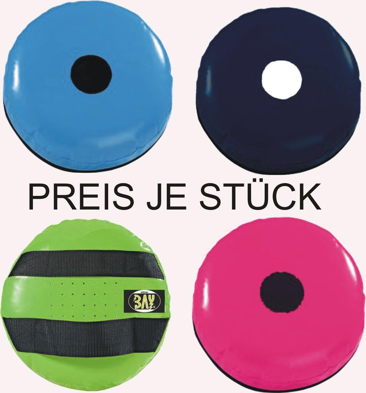 BAY® " FLASH FLYING TARGET " - für KINDER LEDER PU Mitt Doppel Double Hand Schlag Pratze Doppelpratz