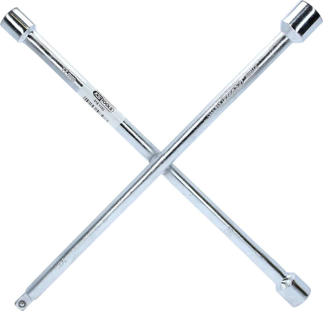 KS Tools 518.1153 Radkreuzschlüssel f.PKW,1/2"x17x19x21mm, 40 cm 40 cm 17 x 19 x 21mm x 1/2"Aussenvi