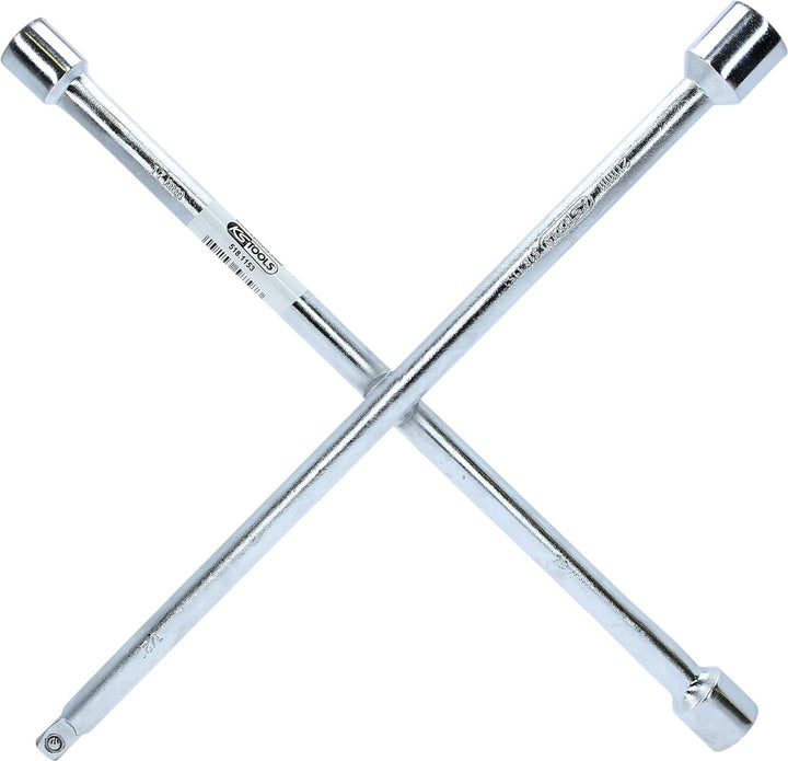 KS Tools 518.1153 Radkreuzschlüssel f.PKW,1/2"x17x19x21mm, 40 cm 40 cm 17 x 19 x 21mm x 1/2"Aussenvi
