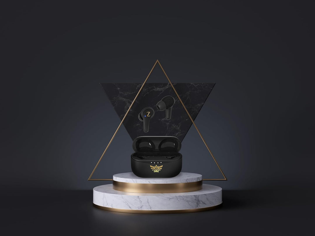 OTL Technologies Kabellose Bluetooth-Kopfhörer V5.0 Zelda mit Ladebox, Schwarz