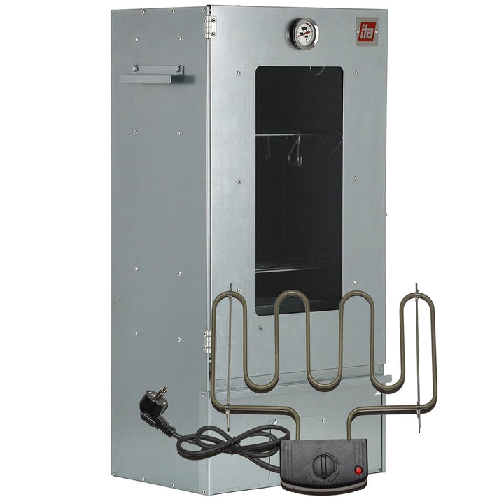 ITA Elektrischer Räucherofen 7002 - Premium Räucherschrank aus Edelstahl 81 cm mit Elektroheizung &