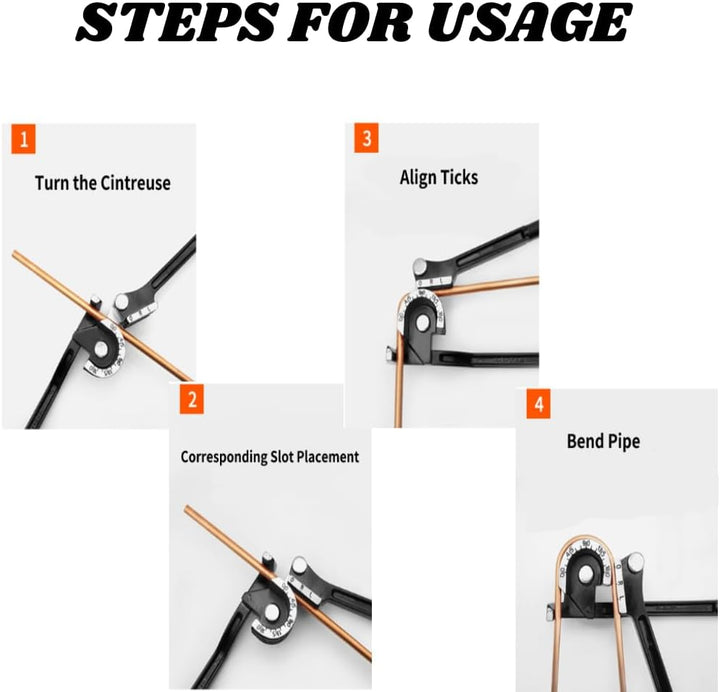 Biegezange,180 ° handliches Rohrbiegewerkzeug Professionelle Manuelle Rohrbiegemaschine für Rohre au