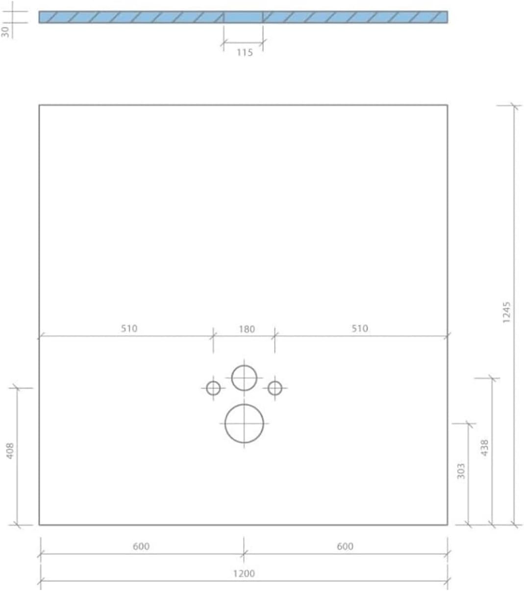 XPS I Board 1245 x 1200 mm x 20 mm – wasserdichte Verkleidungsplatte für WC-Halterungen, extrudierte