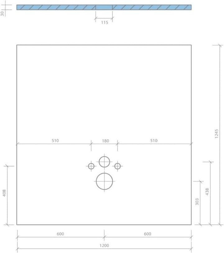 XPS I Board 1245 x 1200 mm x 20 mm – wasserdichte Verkleidungsplatte für WC-Halterungen, extrudierte