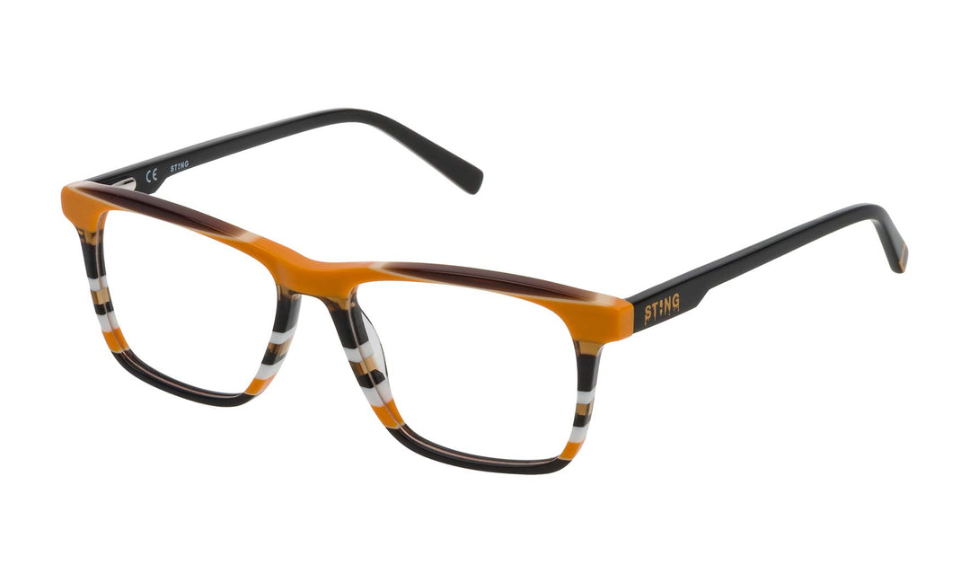 Sting Unisex-Kinder VSJ645490C04 Sonnenbrille, Lined Orange, 49/15/130
