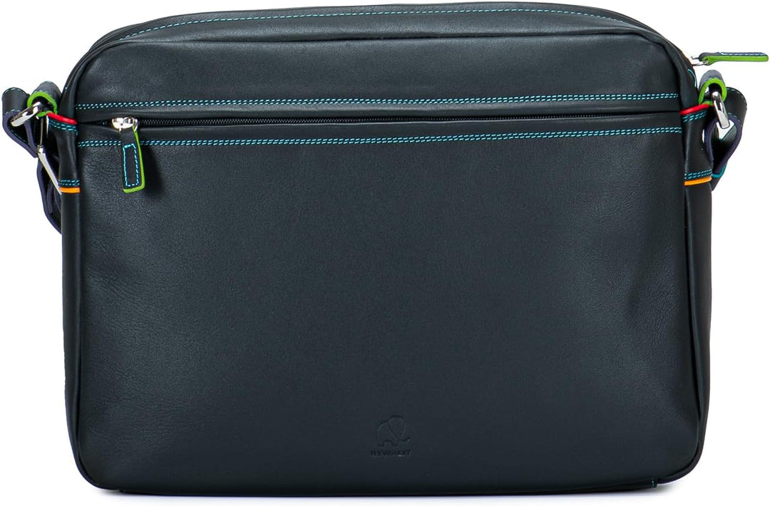 mywalit Unisex Medium Organiser Cross Body Bag Stofftasche Black Pace, Black Pace
