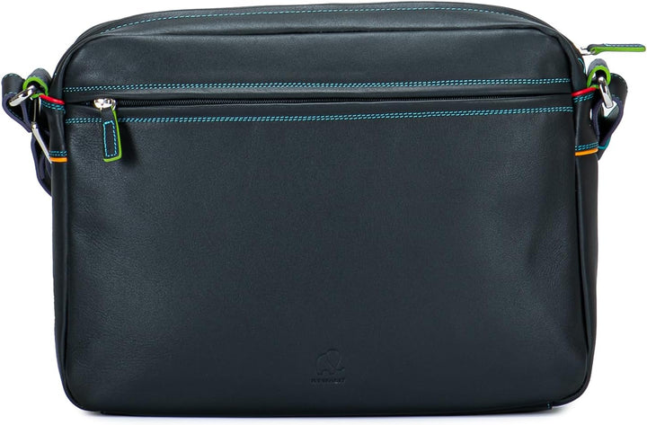 mywalit Unisex Medium Organiser Cross Body Bag Stofftasche Black Pace, Black Pace