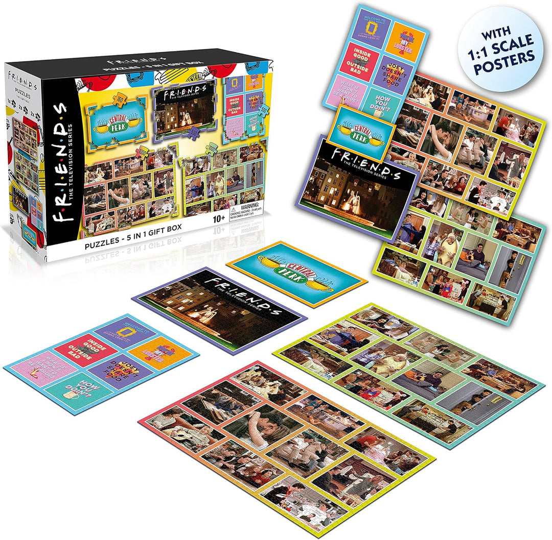 Puzzles WM01916-ML1-4 Friends TV-Serie 5-in-1 Spiel