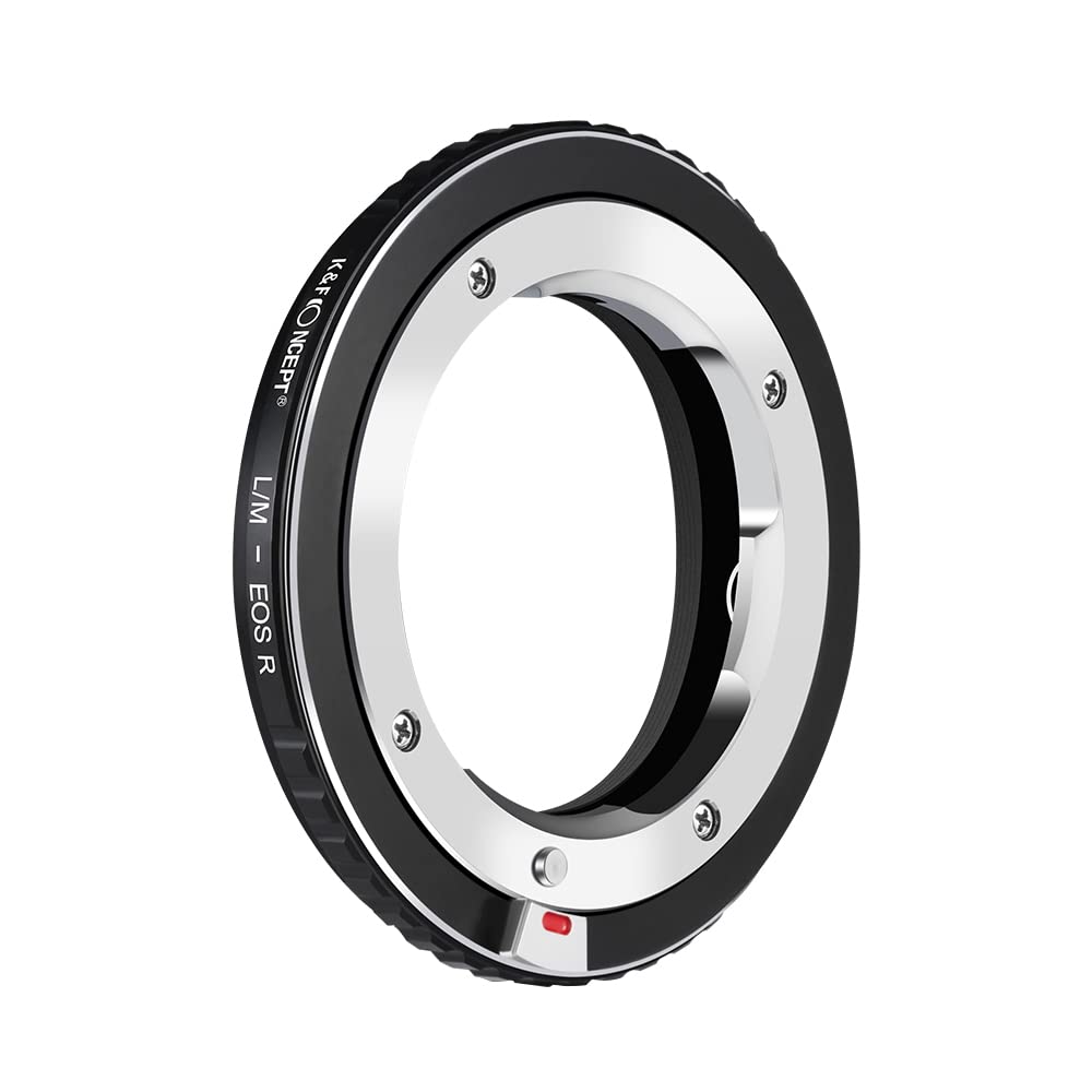K&F Concept L/M-EOS R Bajonettadapter Objektiv Ring für Leica M LM Objektiv auf Canon EOS R-Mount Sp