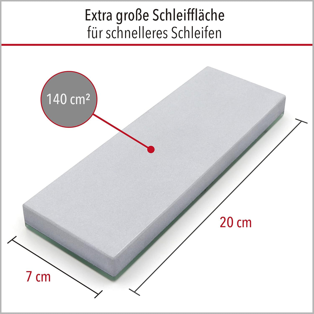 CULILUX Pro Schleifstein Profi Set XL Wetzsteine Körnung 400 1000 6000 auf Glas doppelseitige Leder-