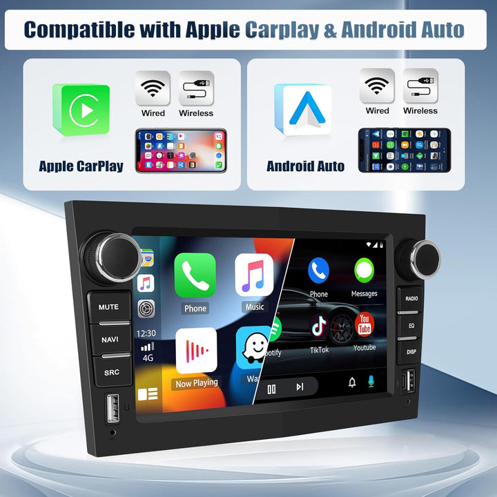 CAMECHO 7 Zoll 2+64G Navi Autoradio für Opel Astra Antara Vectra Corsa Zafira Meriva Combo mit 2USB,