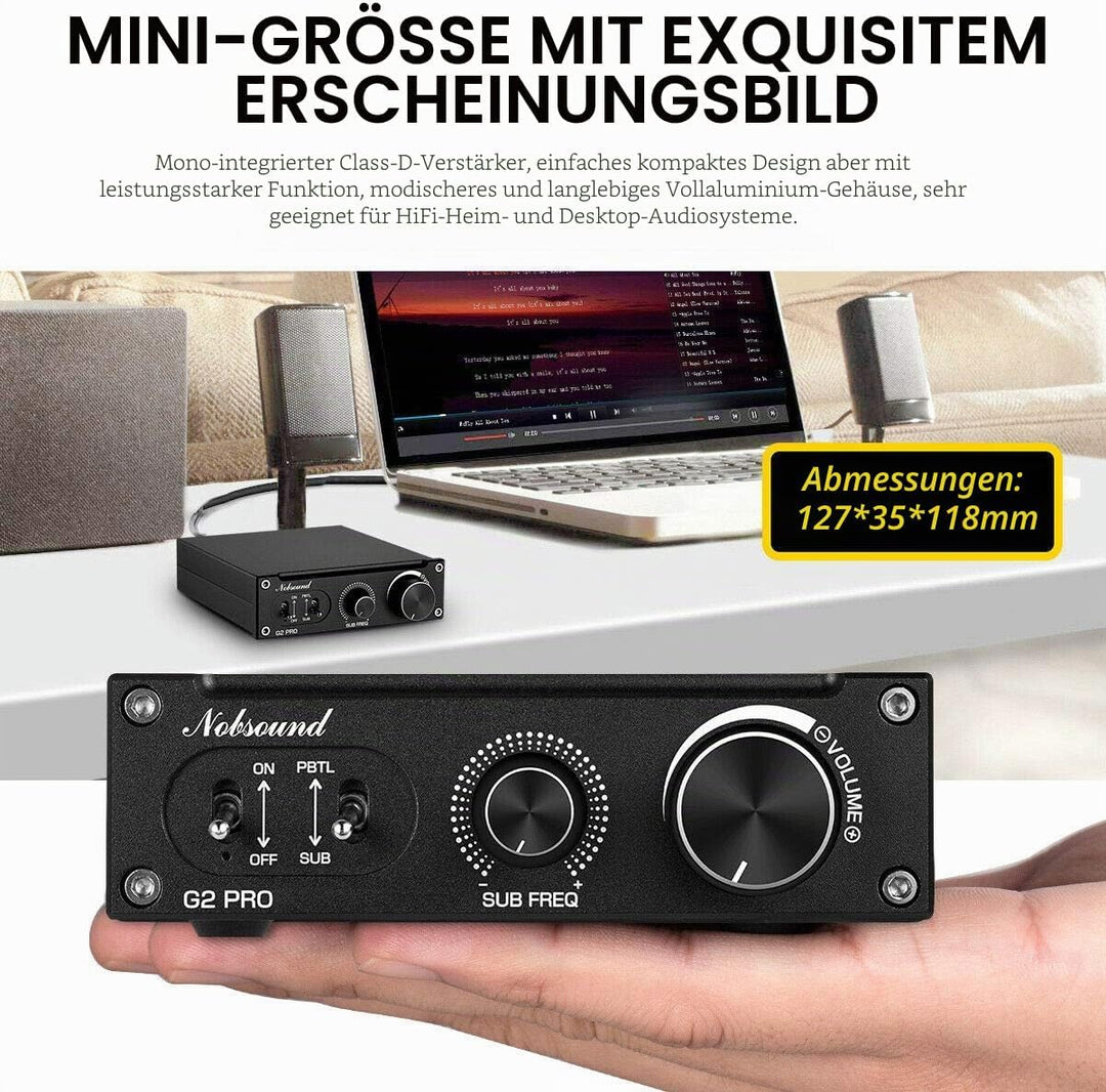 Nobsound G2 PRO 300W Mini HiFi Subwoofer/Vollfrequenz Mono Leistungsverstärker Audio Verstärker