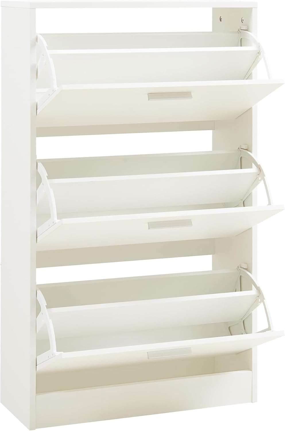 [en.casa] Schuhschrank Sykkylven Schuhkipper mit 3 Klappen Schuhkommode für 12 Paar Schuhe 103 x 60