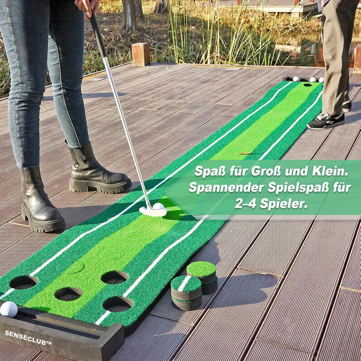 SENSECLUB Indoor-Putting-Green-Matte, faltbares Putting-Green-Golfspiel-Set, Golfgeschenk für Männer