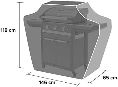 Campingaz BBQ ACCY Grillabdeckung, Wasser- und wetterfest, Kordelzug zur Befestigung 3 Series Classi