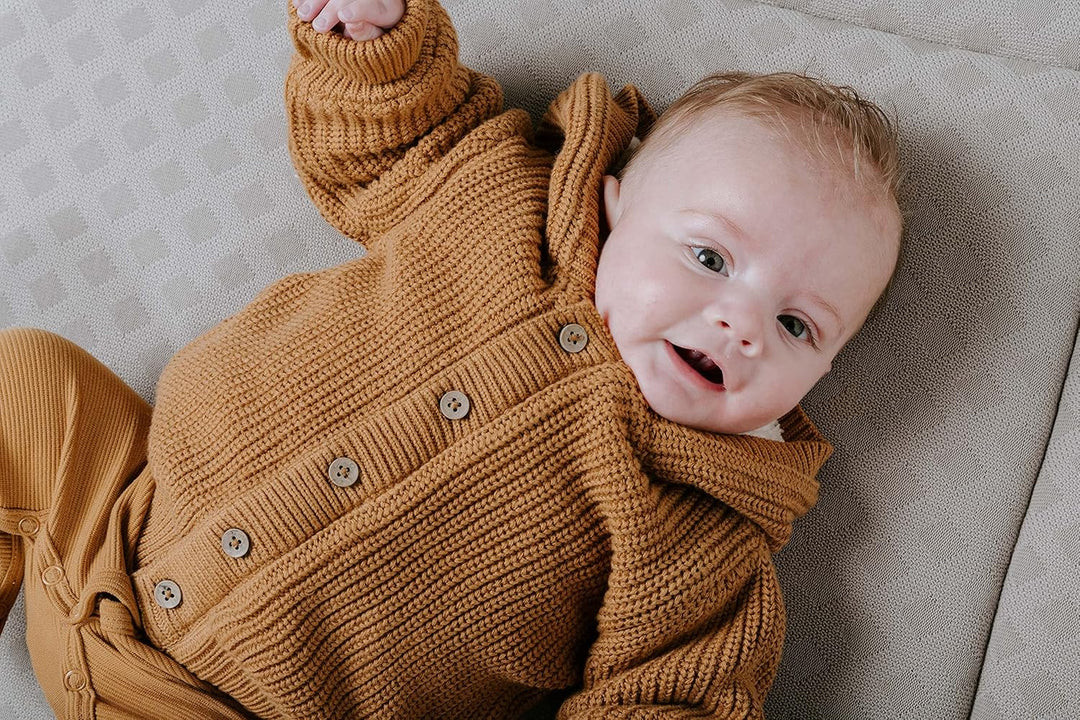 Baby's Only - Soul Kapuzenjacke Baby - Teddyfutter - Strickjacke für Jungen and Mädchen - 100% Bio-B