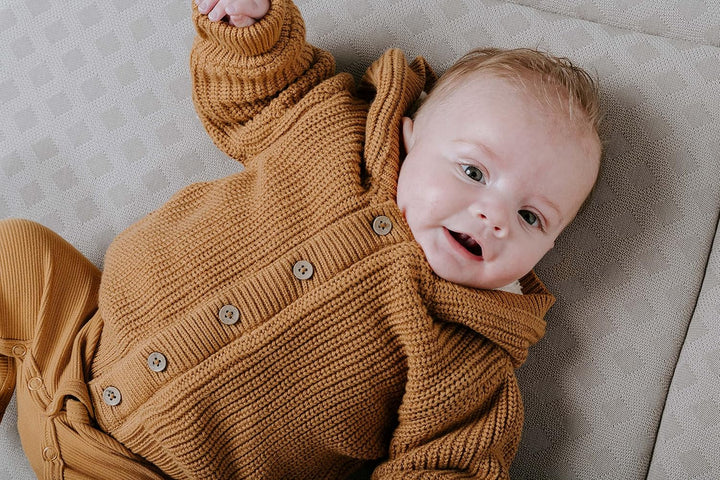 Baby's Only - Soul Kapuzenjacke Baby - Teddyfutter - Strickjacke für Jungen and Mädchen - 100% Bio-B