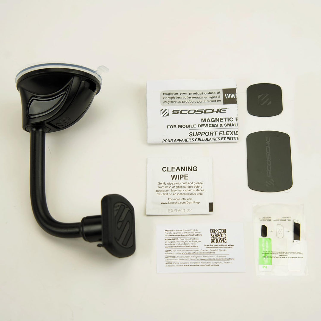 Magic Mount Kompakte Mobilgerät-Halterung für Armaturenbrett/Fenster, magnetisch Lange Fensterhalter